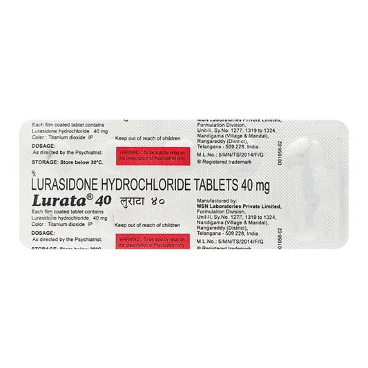 Lurata 40mg Tablet 10'S - Global Surgicals