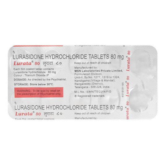 Lurata 80mg Tablet 10'S - Global Surgicals