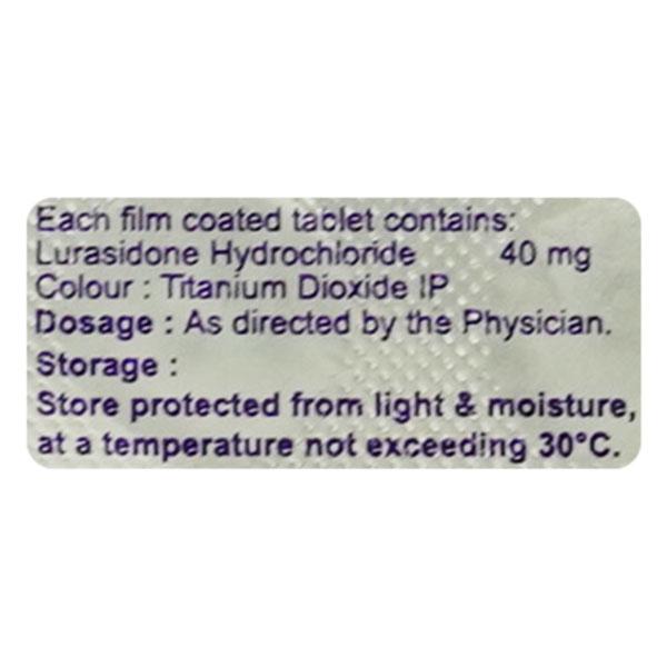Lurina 40mg Tablet 10'S - Global Surgicals