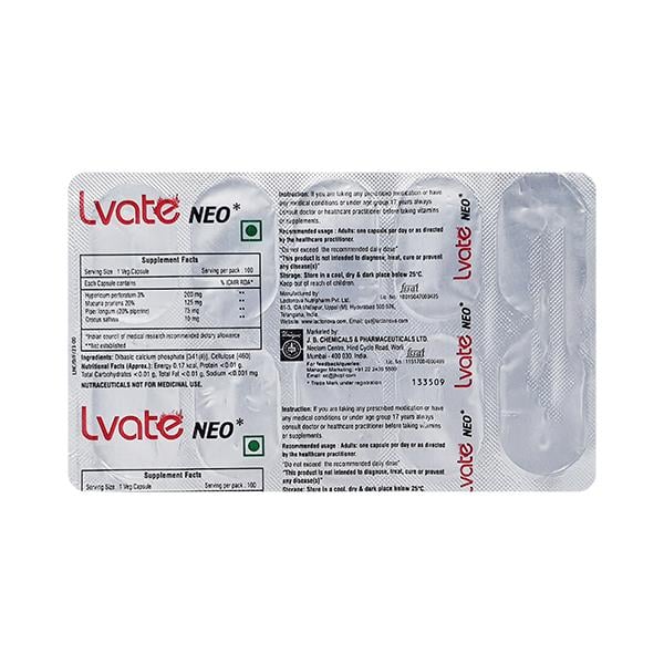 LVATE NEO (VEG) Capsule 10's - Global Surgicals