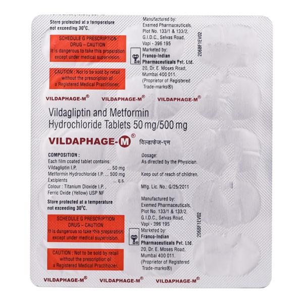 VILDAPHAGE M Tablet 15's