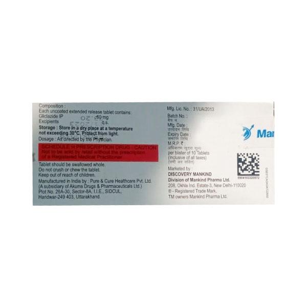 GLYKIND XR 60mg Tablet 10's