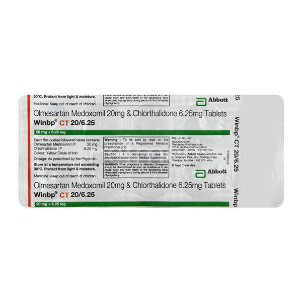 Winbp CT 20/6.25mg Tablet 10'S