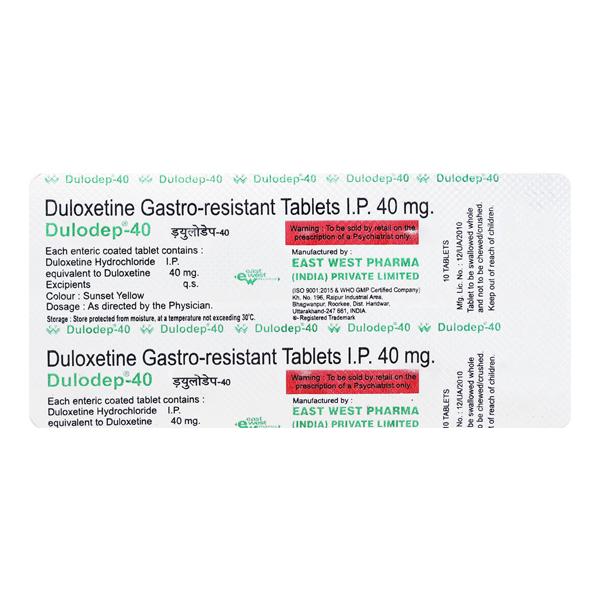 Dulodep 40mg Tablet 10'S