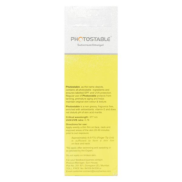 Photostable SPF 40 + PA +++ Sunscreen Emulgel 75gm
