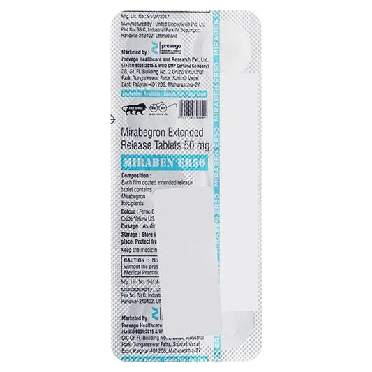 MIRABEN ER 50 Tablet 10's