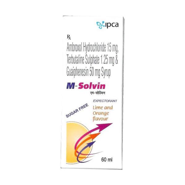 M SOLVIN SUGAR FREE LIME AND ORANGE FLAVOUR Expectorant 60ml - Global Surgicals