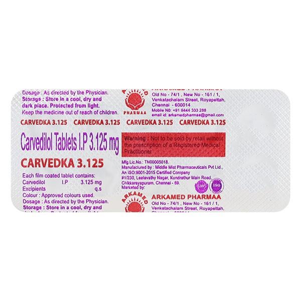 CARVEDKA 3.125 Tablet 10's