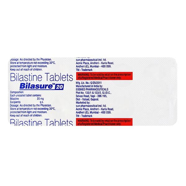 BILASURE 20mg Tablet 10's