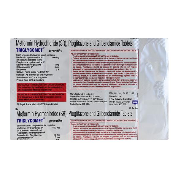 Triglycomet Tablet 10'S