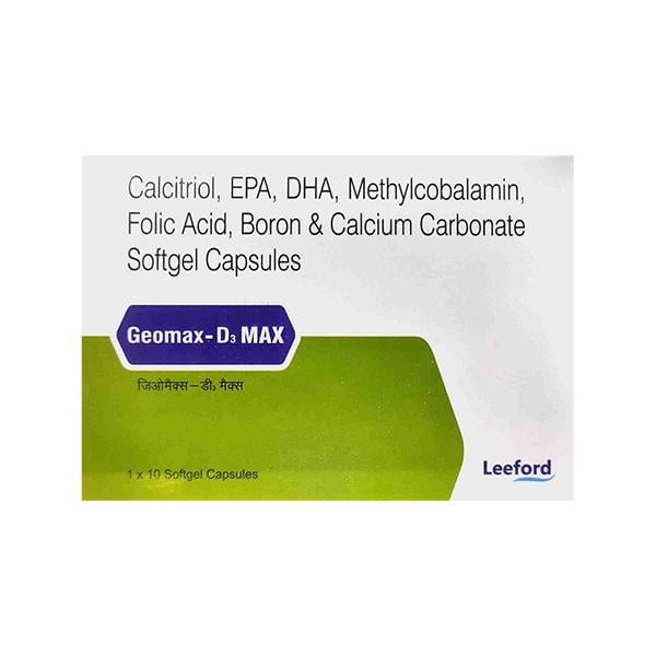 GEOMAX D3 MAX Softgel Capsule 10's