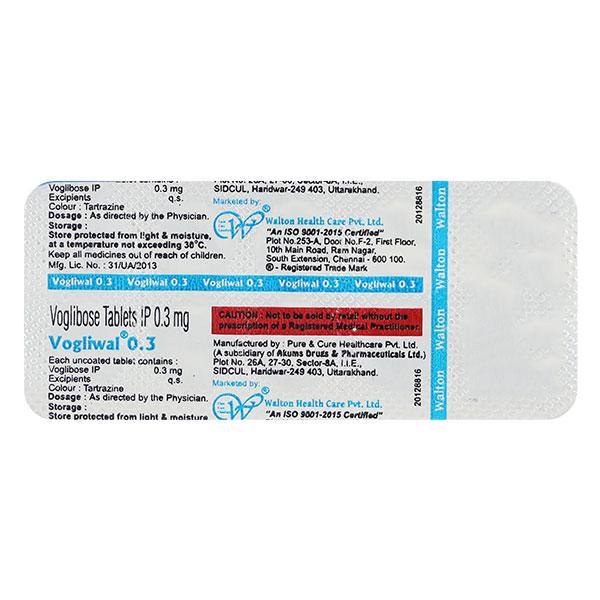 VOGLIWAL 0.3mg Tablet 10's