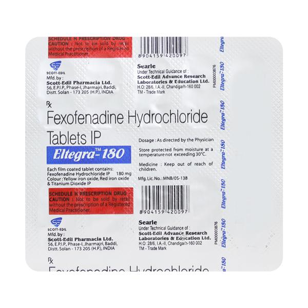 ELTEGRA 180mg Tablet 10's