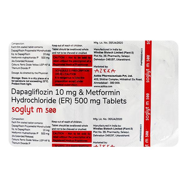 SOGLYT M 500 Tablet 10's