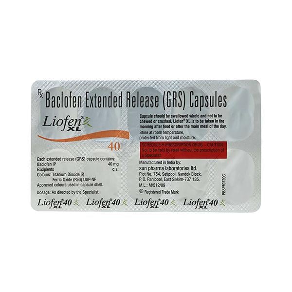 Liofen XL 40mg Capsule 10'S