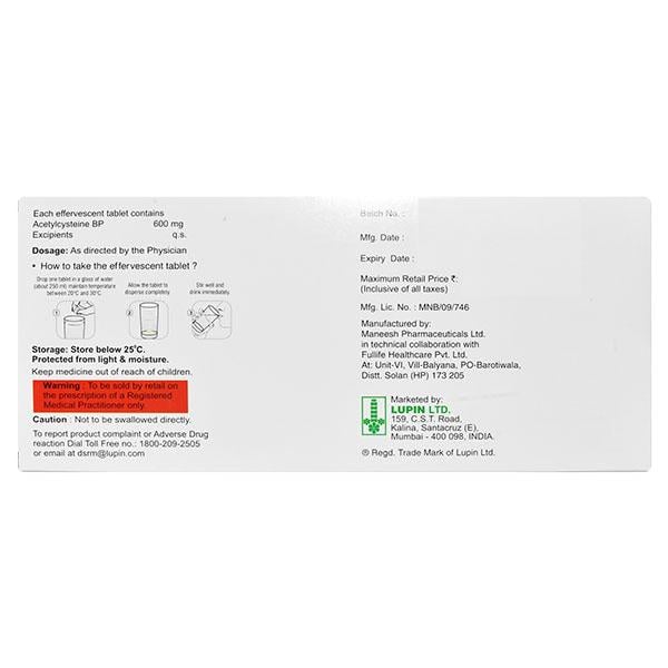 Lumenac 600mg Sugar Free Orange Flavour Tablet 10'S