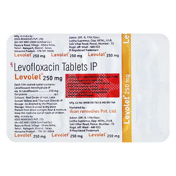 LEVOLET 250mg Tablet 10's