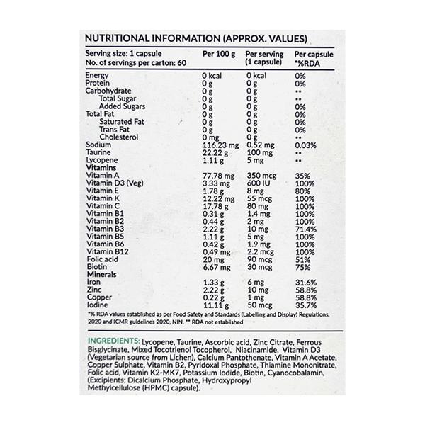 NUTROVA MULTIVITAMIN FOR VEGANS Capsule 60's