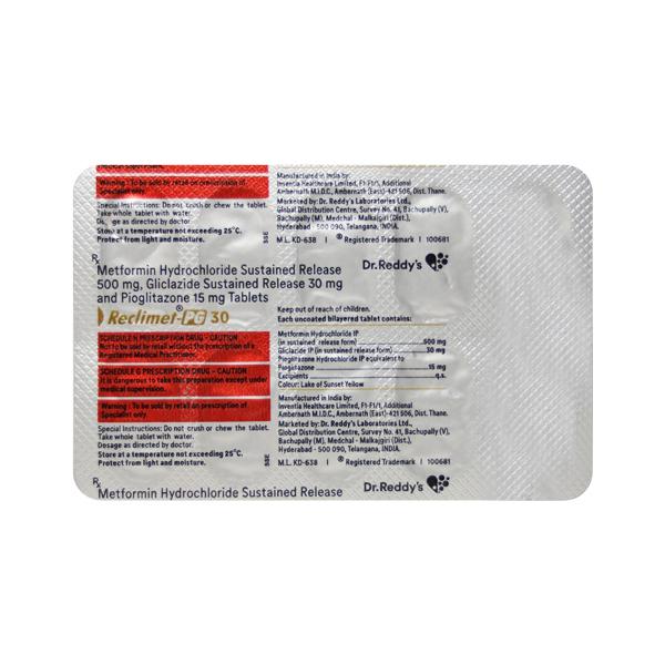 RECLIMET PG 30mg Tablet 10's