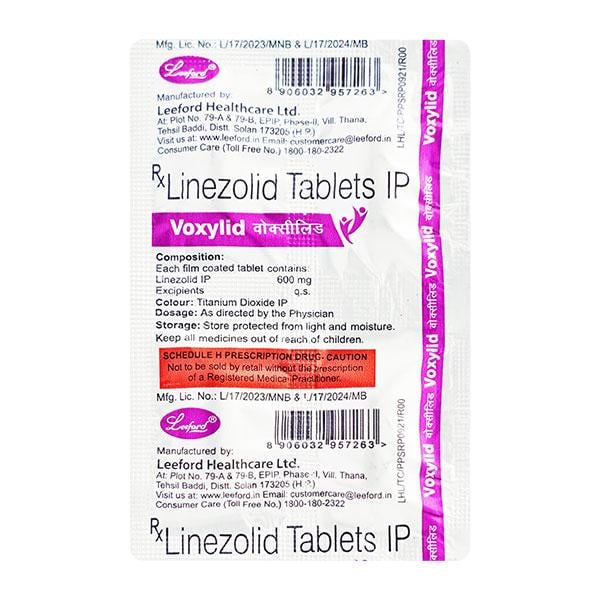 Voxylid 600mg Tablet 4'S