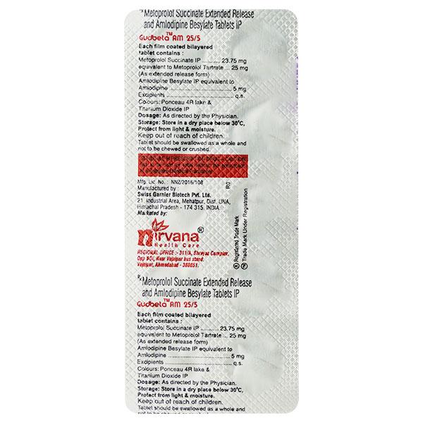 GUDBETA AM 25/5 Tablet 10's