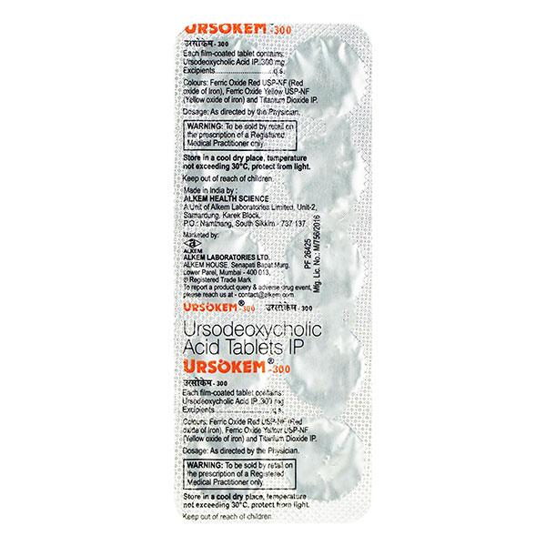 Ursokem 300mg Tablet 10'S