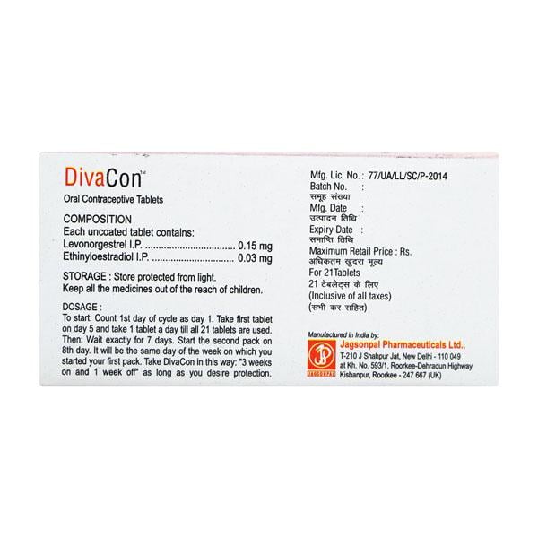 Divacon 0.03/0.15mg Tablet 21'S