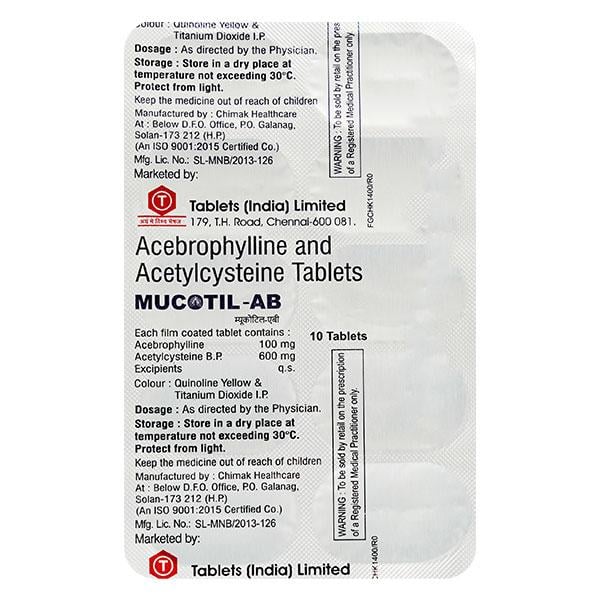 MUCOTIL AB Tablet 10's