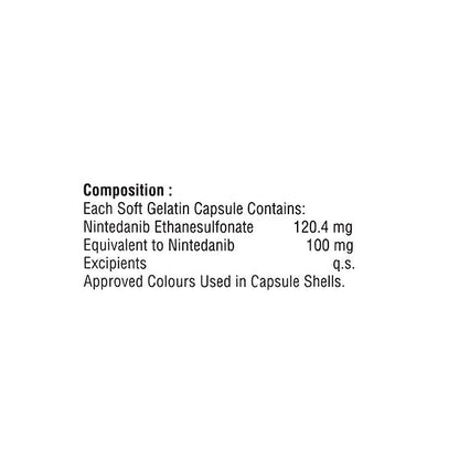 NINDANIB 100 Soft Gelatin Capsule 10's