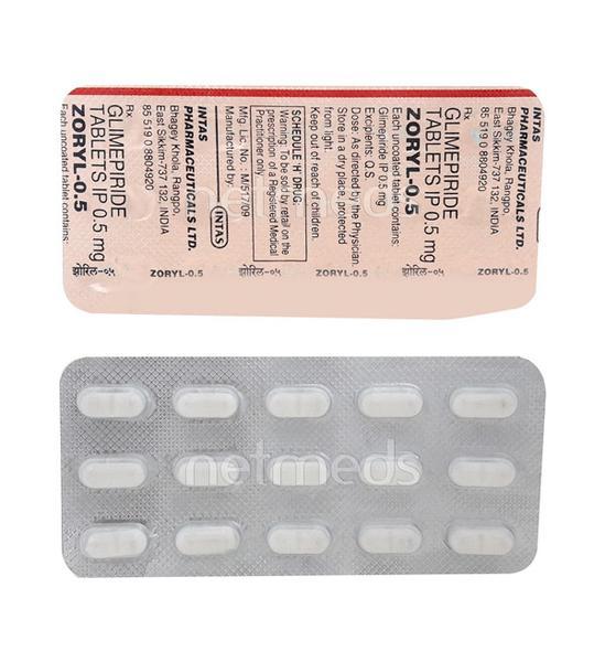 Zoryl 0.5mg Tablet 15'S