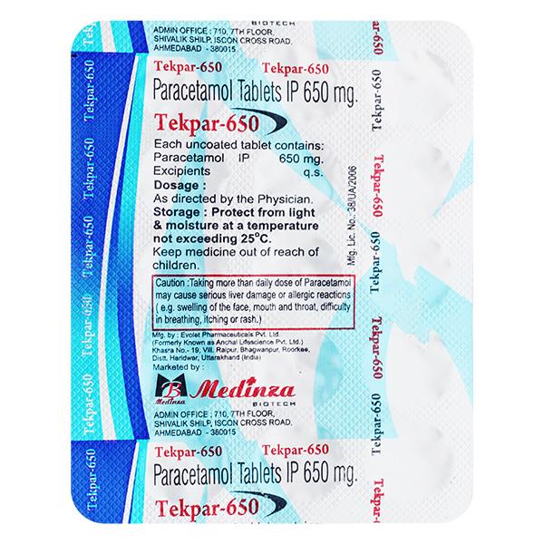 TEKPAR 650 Tablet 15's