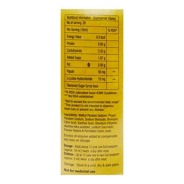 MAXXZYME Pineapple Flavour Syrup 200ml