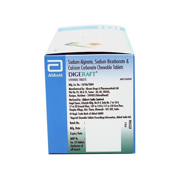 DIGERAFT MINT FLAVOUR Chewable Tablet 10's