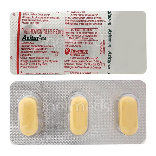 Azitus 500mg Tablet 3'S