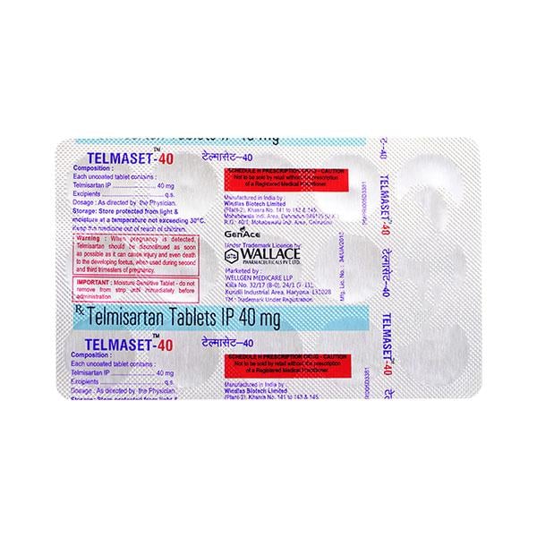 TELMASET 40 Tablet 15's