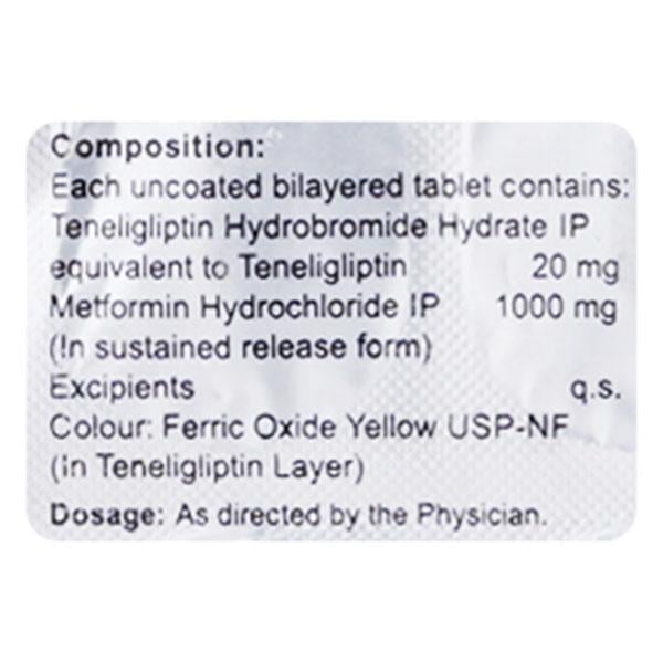 GLIPTI NEXT M 1000mg Tablet 10's