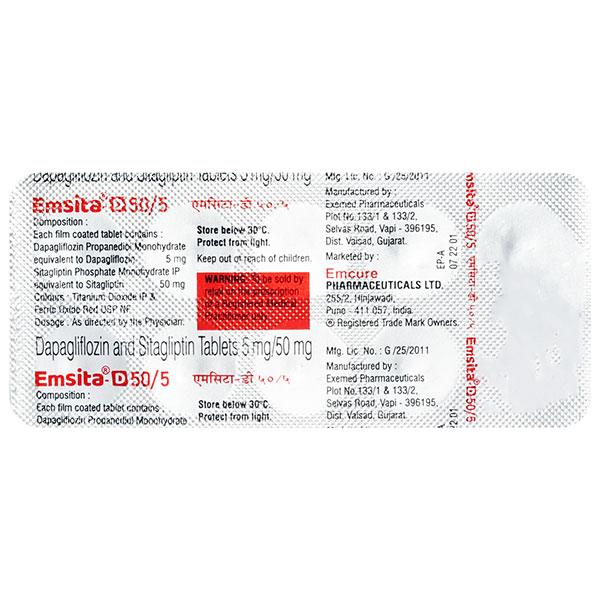 EMSITA D 50/5 Tablet 10's