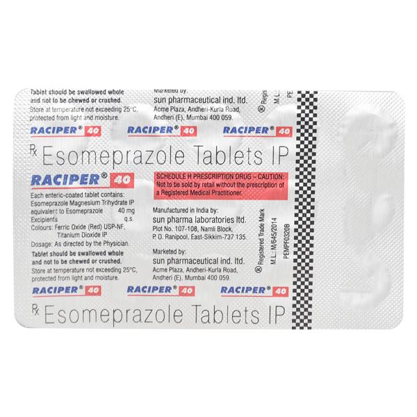 Raciper 40mg Tablet 15'S