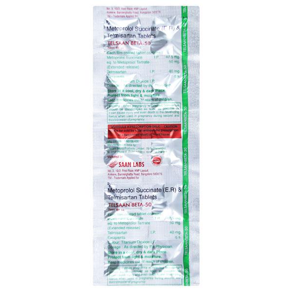 TELSAANBETA 50mg Tablet 10's