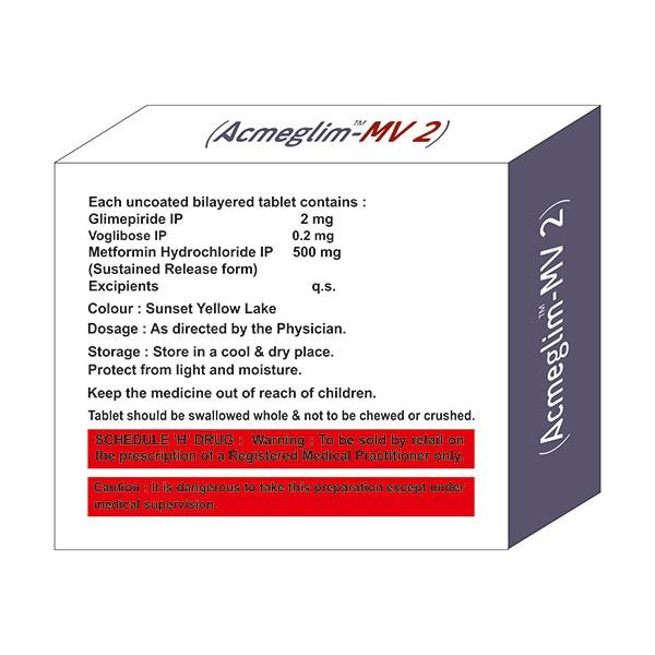 ACMEGLIM MV 2 Tablet 10's
