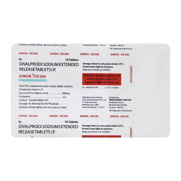 DIWOK OD 500mg Tablet 10's
