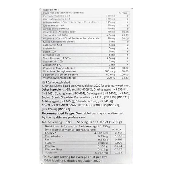 MACUCHEK FORTE NEW NUTRACEUTICAL Tablet 10's - Global Surgicals