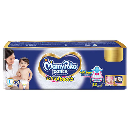 MamyPoko Extra Absorb Diaper Pants XL, 46 Count