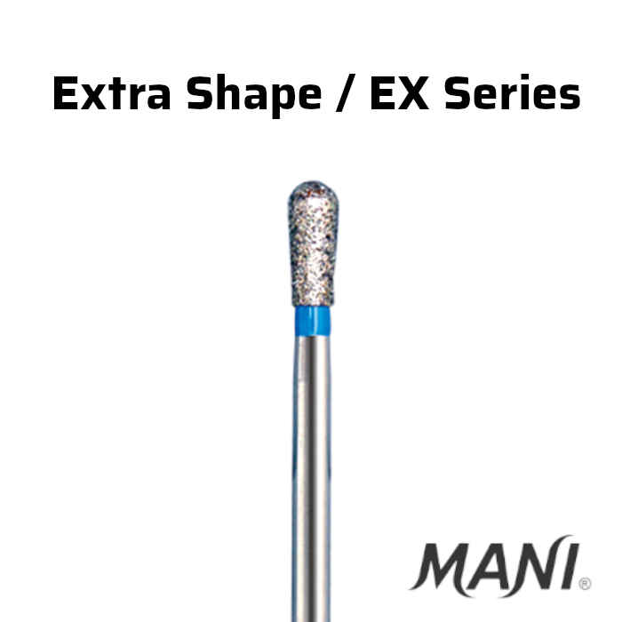 Mani Extra Shape (EX) (Special) Series Regular Shank Diamond Burs - Global Surgicals