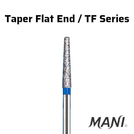 Mani Taper Fissure (TF) Series Regular Shank Diamond Burs - Global Surgicals