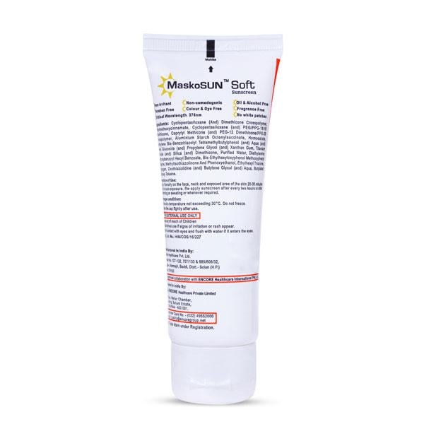 MASKOSUN SOFT SPF 60+ PA ++++ Gel 50gm - Global Surgicals