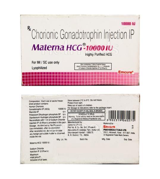 Materna Hcg 10000IU Injection 1's - Global Surgicals