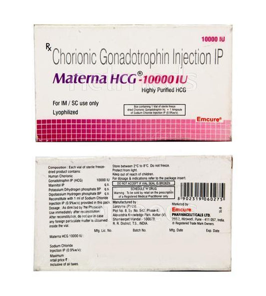 Materna Hcg 10000IU Injection 1's - Global Surgicals