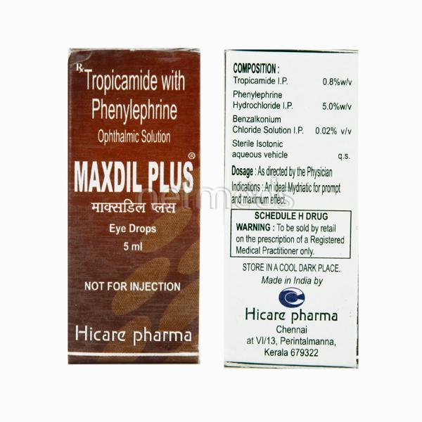 Maxdil Plus Eye Drops 5ml - Global Surgicals