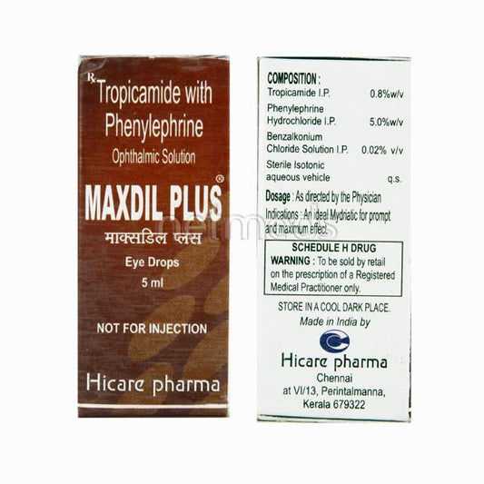 Maxdil Plus Eye Drops 5ml - Global Surgicals